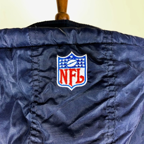 Puma NFL Rams Quilted Puffer Coat St. Louis Los Angeles Blue Gold Medium - Picture 9 of 13